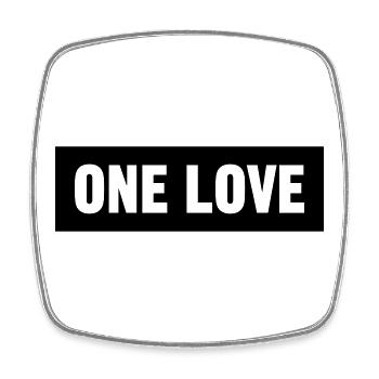one love - Square fridge magnet - white - Front