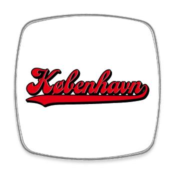 Retro Copenhagen - Viereckiger Kühlschrankmagnet - Weiß - Vorne