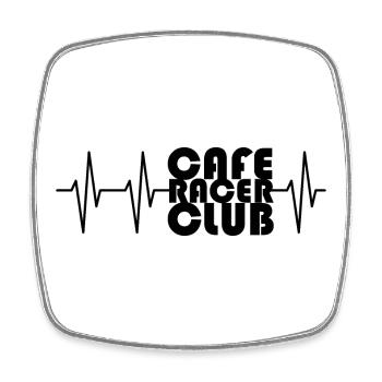Pulse Caferacer Club Moto Heartbeat Club - Magnet carré - blanc - Devant