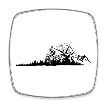 Mountain Bike - Square fridge magnet - white - Front