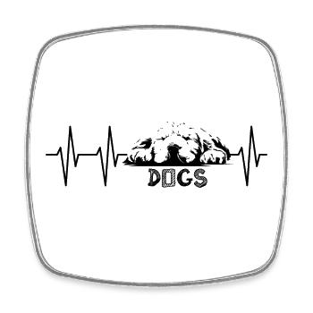 Détendez-vous les chiens battement de cœur chien chiens symbole amour animal - Magnet carré - blanc - Devant