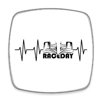 puls raceday formula racing Symbol icon herzschlag - Viereckiger Kühlschrankmagnet - Weiß - Vorne