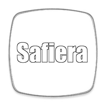 Safiera - (menschlicher Name) - Viereckiger Kühlschrankmagnet - Weiß - Vorne