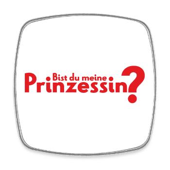 Bist du meine Prinzessin? - Viereckiger Kühlschrankmagnet - Weiß - Vorne