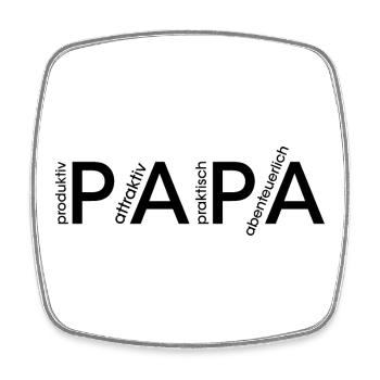 dad motivation logo father father's day icon graphic - Square fridge magnet - white - Front