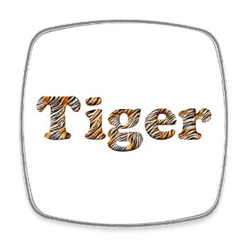 Le tigre qui sommeille en vous... - Magnet carré - blanc - Devant