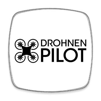 Drohnenpilot fliegen Video Team Rotor Symbol icon - Viereckiger Kühlschrankmagnet - Weiß - Vorne