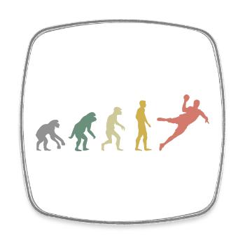 Retro Evolution Handball Icon Couleurs Sports Logo - Magnet carré - blanc - Devant