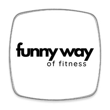 Funny way of fitness 1.0 schwarz - Viereckiger Kühlschrankmagnet - Weiß - Vorne