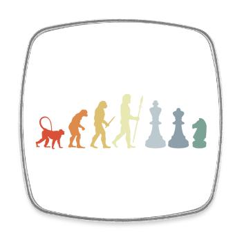 Schach Entwicklung - Viereckiger Kühlschrankmagnet - Weiß - Vorne