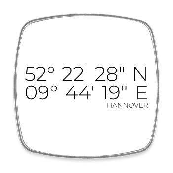 Coordinates Hanover - Square fridge magnet - white - Front