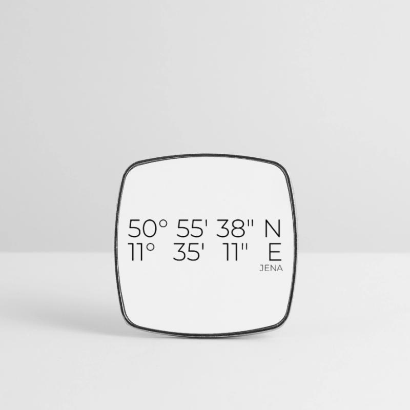 Coordinates Jena, Thuringia Square fridge magnet