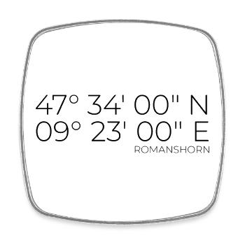 Koordinaten Romanshorn Schweiz - Viereckiger Kühlschrankmagnet - Weiß - Vorne