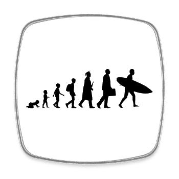 Développement d’un surfeur - Magnet carré - blanc - Devant