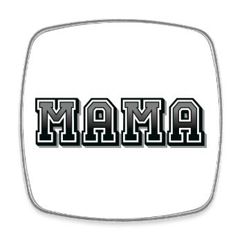 MAMA - Viereckiger Kühlschrankmagnet - Weiß - Vorne