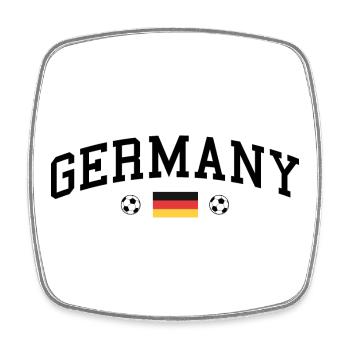 Germany mit Flagge - Viereckiger Kühlschrankmagnet - Weiß - Vorne