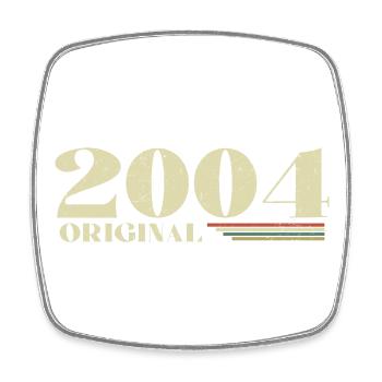Original 2004 Jahrgang 2004 Retro Jubiläum 2004 - Viereckiger Kühlschrankmagnet - Weiß - Vorne