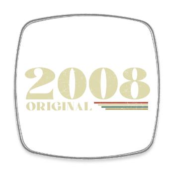 Original 2008 Vintage 2008 Retro Anniversary 2008 - Square fridge magnet - white - Front