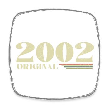 Original 2002 Jahrgang 2002 Retro Jubiläum 2002 - Viereckiger Kühlschrankmagnet - Weiß - Vorne