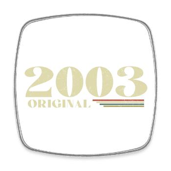 Original 2003 Jahrgang 2003 Retro Jubiläum 2003 - Viereckiger Kühlschrankmagnet - Weiß - Vorne