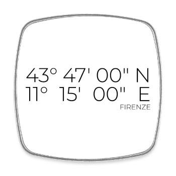 Koordinaten Firenze Florenz Italien - Viereckiger Kühlschrankmagnet - Weiß - Vorne