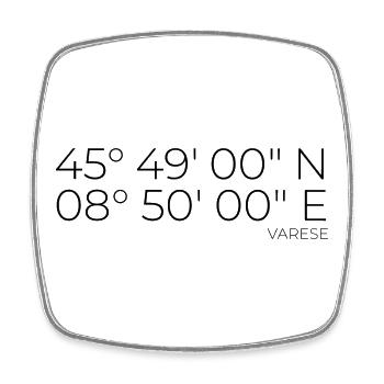 Koordinaten Varese Italien - Viereckiger Kühlschrankmagnet - Weiß - Vorne