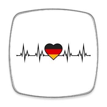 Battement de cœur en Allemagne - Magnet carré - blanc - Devant