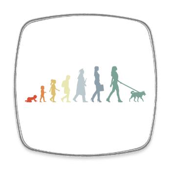Propriétaire de chien Evolution - Magnet carré - blanc - Devant