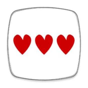 COEUR. MAMAN. FÊTE DES MÈRES. FÊTE. BONNE FÊTE - Magnet carré - blanc - Devant