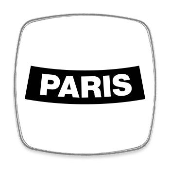Paris Chapter Element (Bachelor Party MC Rocker Design) - Magnet carré - blanc - Devant