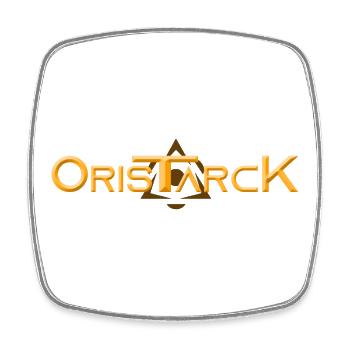 OristarK Logo  - Magnet carré - blanc - Devant