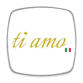 ti amo - Magnet carré - blanc - Devant