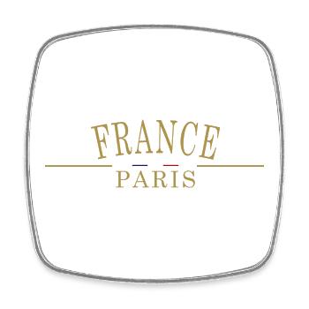 FRANCE Paris drapeau - Magnet carré - blanc - Devant