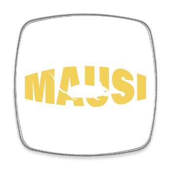 MAUSI - Viereckiger Kühlschrankmagnet - Weiß - Vorne