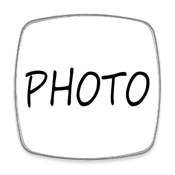 Photo Schriftzug Foto Bild - Viereckiger Kühlschrankmagnet - Weiß - Vorne