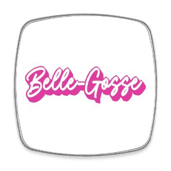 Belle gosse blanc rose - Magnet carré - blanc - Devant
