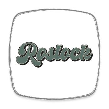 Rostock - Square fridge magnet - white - Front