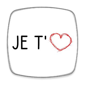 HERZ. WEIHNACHTEN. PAAR. VALENTINSTAG. GERADE VERHEIRATET. - Viereckiger Kühlschrankmagnet - Weiß - Vorne