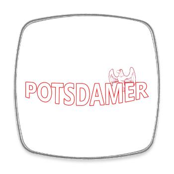 POTSDAMer - Square fridge magnet - white - Front