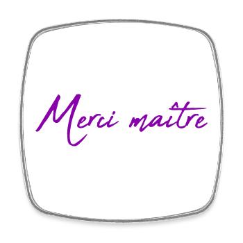 MEISTER. MEISTER. VIELEN DANK. DANKE, MEISTER. MEISTER - Viereckiger Kühlschrankmagnet - Weiß - Vorne