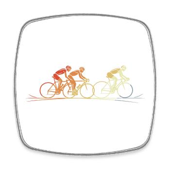 Vintage Radfahrer - Viereckiger Kühlschrankmagnet - Weiß - Vorne