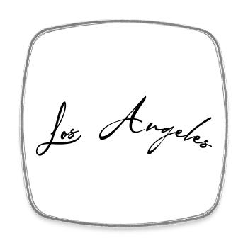 Los Angeles, Louisiane - Magnet carré - blanc - Devant