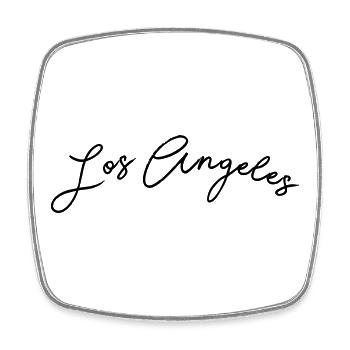 los angeles - Viereckiger Kühlschrankmagnet - Weiß - Vorne