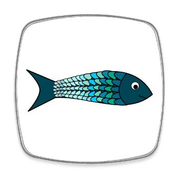 EASTER. FISH. APRIL FOOL. HOLIDAY. SUMMER - Square fridge magnet - white - Front