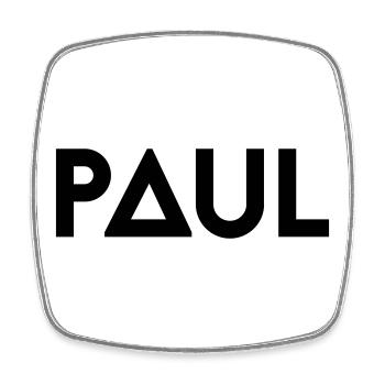 Prénom Paul - Magnet carré - blanc - Devant