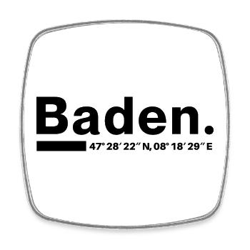 Coordonnées de Baden Argovie Argovie Argovie - Magnet carré - blanc - Devant