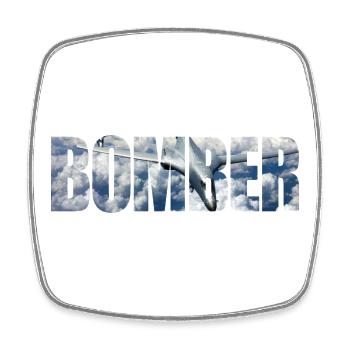 Bomber B-1B Lancer - Viereckiger Kühlschrankmagnet - Weiß - Vorne