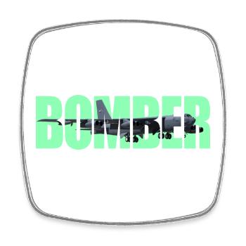 Bomber B-52 Stratofortress - Square fridge magnet - white - Front