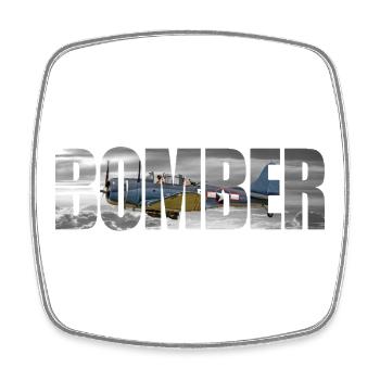 Blouson aviateur SBD Dauntless - Magnet carré - blanc - Devant