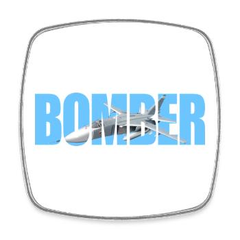 Bomber Su-24 - Square fridge magnet - white - Front